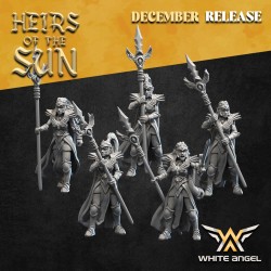 SISTER GUARD OF THE HIGH KINGDOM x 5 - Bigusson - Druk 3D - White Angels