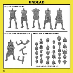Skeleton Warriors Unit x7 + cmd - Bigusson - Druk 3d - Monstrous Encounters