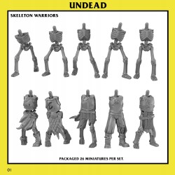 Skeleton Warriors Unit x7 + cmd - Bigusson - Druk 3d - Monstrous Encounters