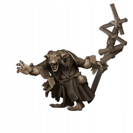 Sewer Vermin Warlock - Bigusson - Druk 3d - Highlands Miniatures