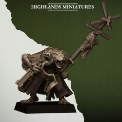 Sewer Vermin Warlock - Bigusson - Druk 3d - Highlands Miniatures