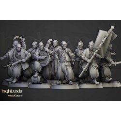 Harbor Cossacks x7 + cmd - Druk 3d - Highlands Miniatures