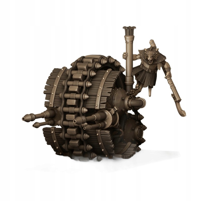 Sewer Vermin Wheeled Engine - Druk 3d - Highlands Miniatures