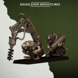 Sewer Vermin Heavy Weapons Teams - Druk - Highlands Miniatures