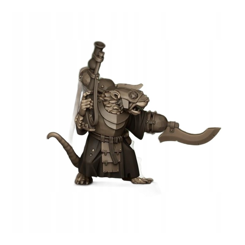 Sewer Vermin Engineer - Bigusson - Druk 3d - Highlands Miniatures