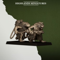 Sewer Vermin Heavy Weapons Teams - Druk - Highlands Miniatures