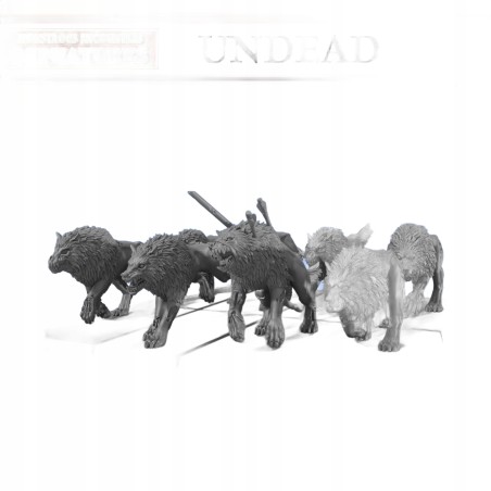 UNDEAD: Dire Wolves Unit x8 - Bigusson - Druk 3D - Monstrous Encounters
