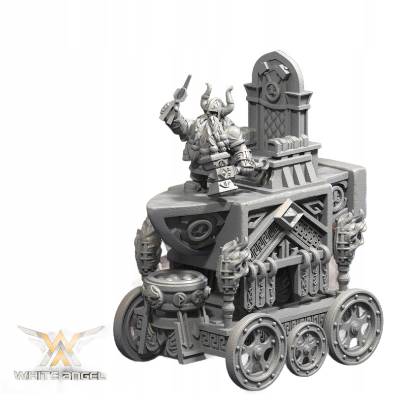 Dwarf Anvil Chariot - Bigusson - Druk 3D - White Angels