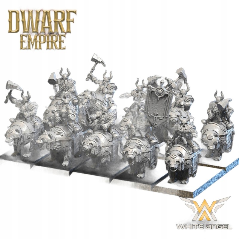 Heavy Dwarf Bear x 7 + cmd - Bigusson - Druk 3D - White Angels