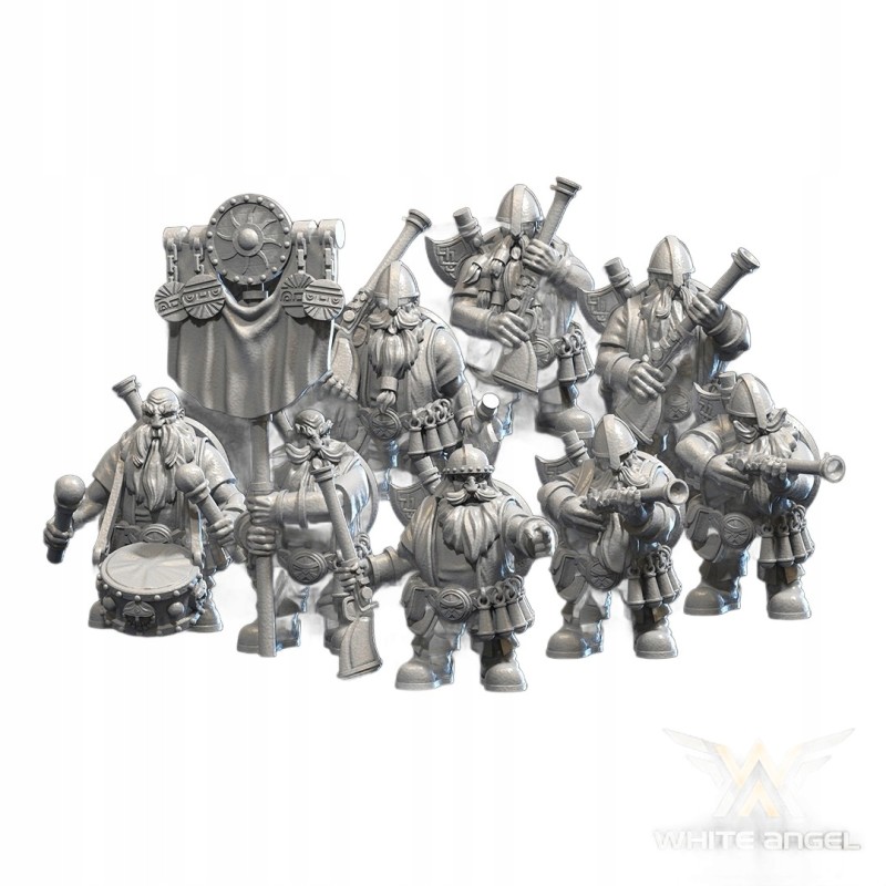 DWARF SHOTGUNNER x 7 + cmd - Bigusson - Druk 3D - White Angels
