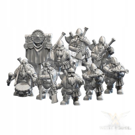 DWARF SHOTGUNNER x 7 + cmd - Bigusson - Druk 3D - White Angels