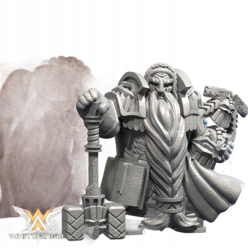 DWARF COMMANDER - Bigusson - Druk 3D - White Angels