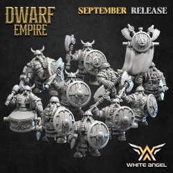 DWARF WARRIOR x 7 + cmd - Bigusson - Druk 3D - White Angels