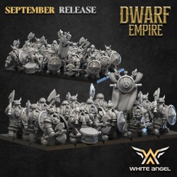 DWARF WARRIOR x 7 + cmd - Bigusson - Druk 3D - White Angels