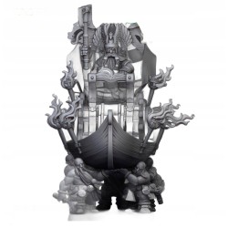 Dwarf King on Throne - Bigusson - Druk 3d - Highlands Miniatures