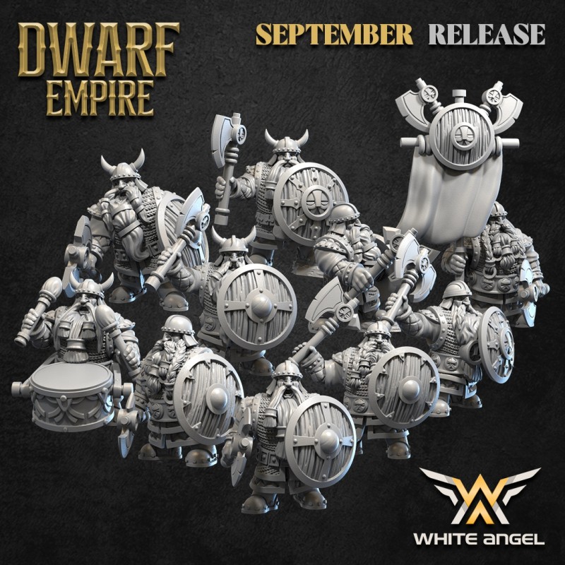 DWARF WARRIOR x 10 - Bigusson - Druk 3D - White Angels DWARF WARRIOR x 10 - Bigusson - Druk 3D - White Angels