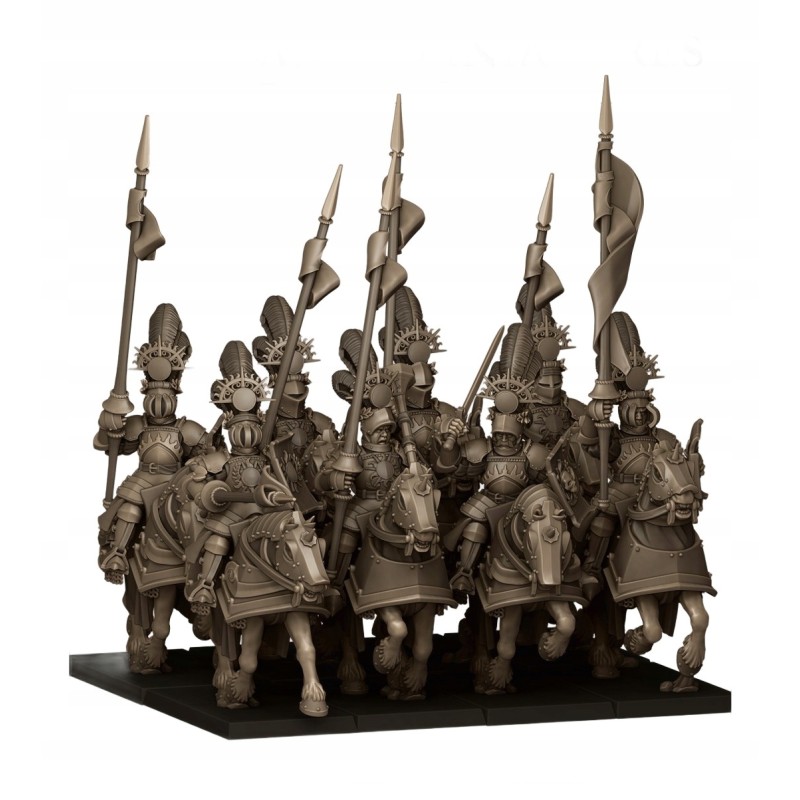 Sunland Golden Flames Knights x 7 + 3 cmd - druk 3d - Highlands Miniatures