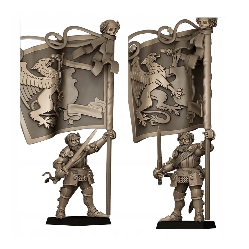 Sunland Battle Standard Bearer on foot - Bigusson - Highlands Miniatures