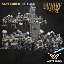 IRONHAMMER - DWARF EMPIRE x 7 + grupa dowodzenia - Bigusson - Druk 3D