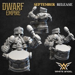 IRONHAMMER - DWARF EMPIRE x 7 + grupa dowodzenia - Bigusson - Druk 3D