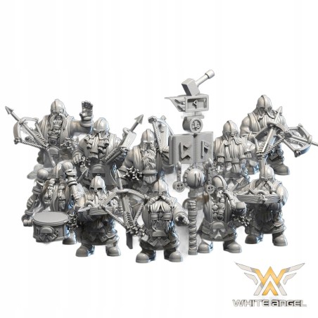 Crossbowdwarf x10 - Bigusson - Druk 3D - White Angels