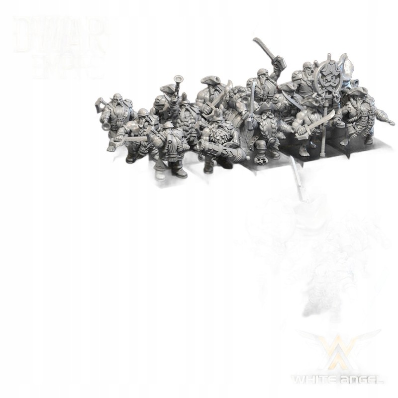 Dwarf Pirate x10 - Bigusson - Druk 3D - White Angels
