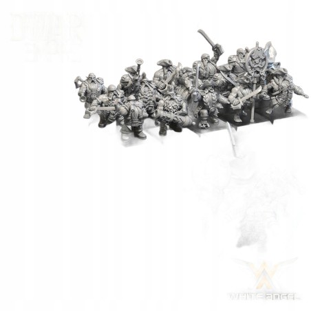 Dwarf Pirate x10 - Bigusson - Druk 3D - White Angels