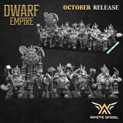 DWARF MINER x 10 - Bigusson - Druk 3D - White Angels
