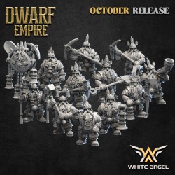 DWARF MINER x 10 - Bigusson - Druk 3D - White Angels