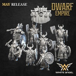 MASTER BEARD WARRIOR x 7 + cmd - Bigusson Miniatures - Druk 3D