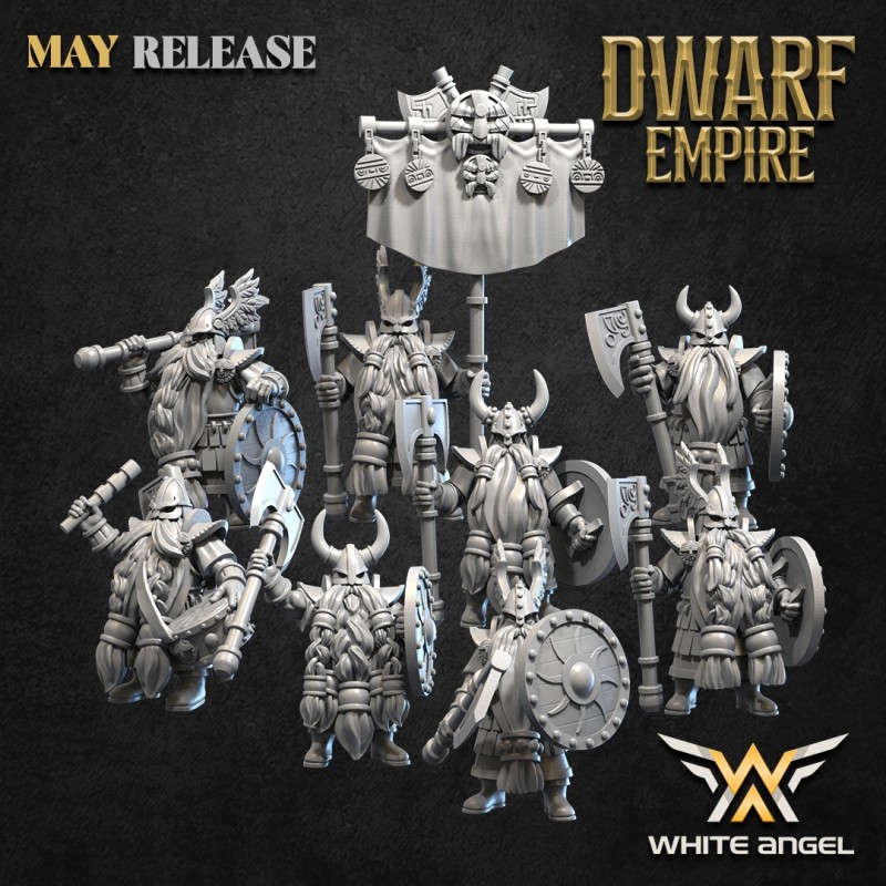 MASTER BEARD WARRIOR x 7 + cmd - Bigusson Miniatures - Druk 3D