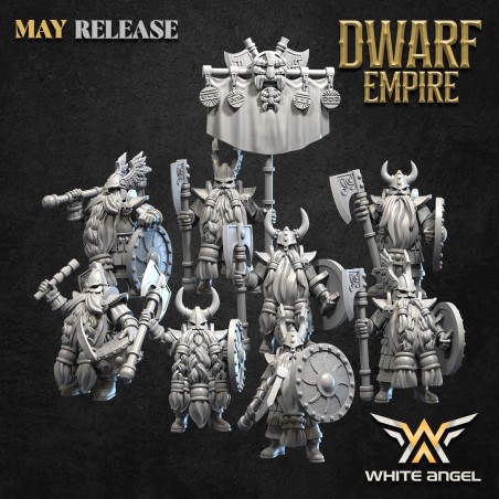MASTER BEARD WARRIOR x 7 + cmd - Bigusson Miniatures - Druk 3D