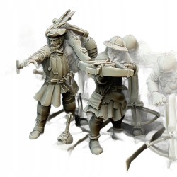 Medieval Crossbowmen Unit x 5 - Druk 3d - Bigusson - Highlands Miniatures