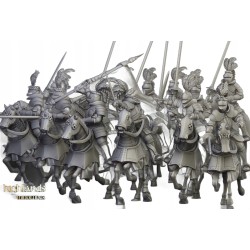 Sunland Knights on Horse x 2 + 3 cmd - druk 3d - Highlands Miniatures