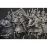 Sunland Knights on Horse x 2 + 3 cmd - druk 3d - Highlands Miniatures