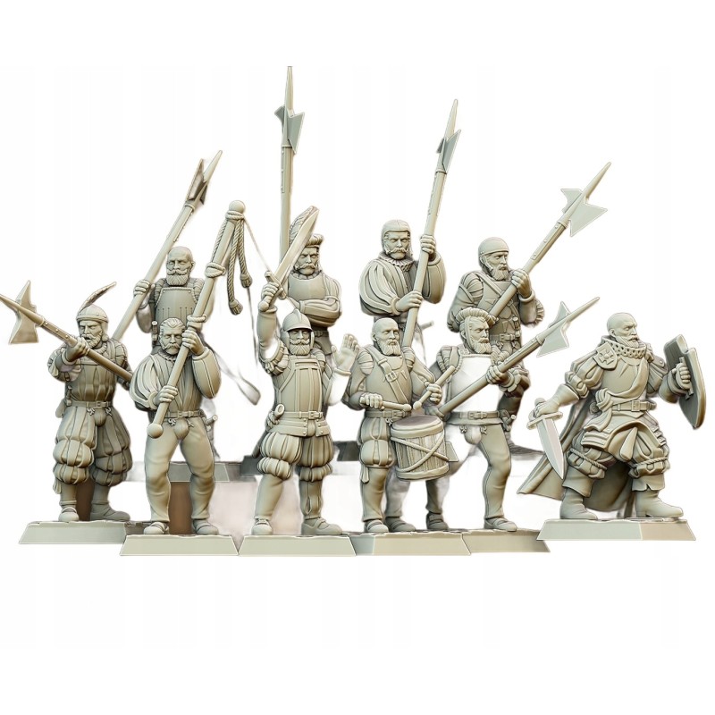 Sunland Imperial Troops z halabardami x7 + cmd - Highlands Miniatures