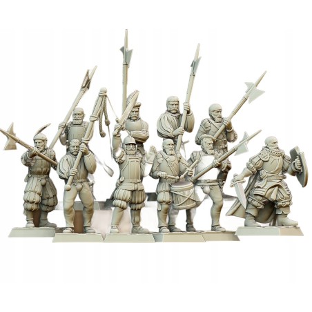 Sunland Imperial Troops z halabardami x7 + cmd - Highlands Miniatures