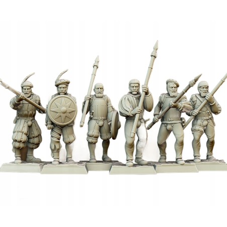 Sunland Imperial Troops z włóczniami x7 + cmd - Highlands Miniatures