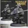 Dwarf Pikemen Unit x10 regular - Bigusson - Druk 3d - Highlands Miniatures