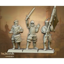 Sunland Imperial Troops z włóczniami x7 + cmd - Highlands Miniatures
