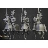 Sunland Knights on Horse x 2 + 3 cmd - druk 3d - Highlands Miniatures