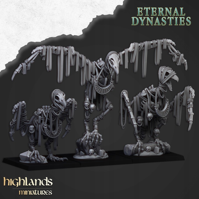 Sand Vultures x3 - Bigusson - Highlands Miniatures Sand Vultures x3 - Bigusson - Highlands Miniatures