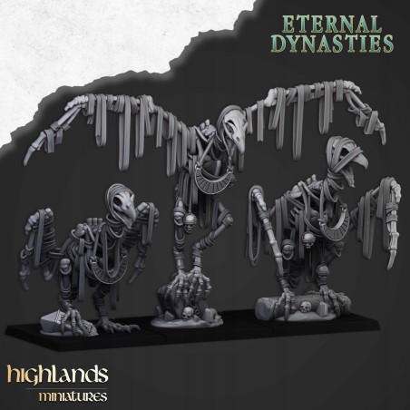 Sand Vultures x3 - Bigusson - Highlands Miniatures