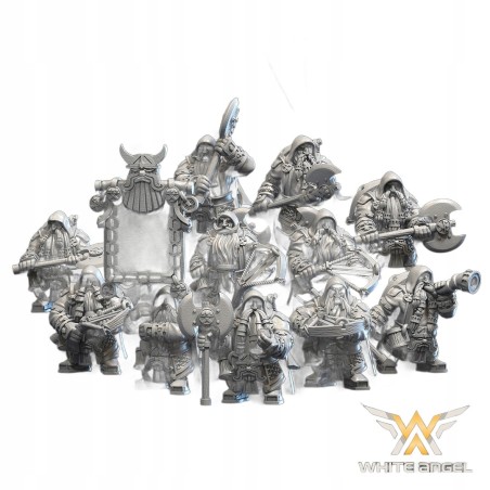 DWARF RANGER x 10 - Bigusson - Druk 3D - White Angels