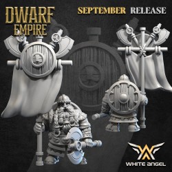 DWARF WARRIOR x 7 + cmd - Bigusson - Druk 3D - White Angels