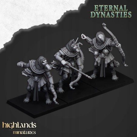 Anubis Guard x 3 - Druk 3d - Highlands Miniatures
