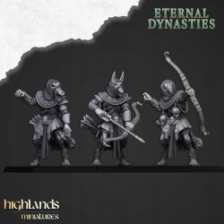 Anubis Guard x 3 - Druk 3d - Highlands Miniatures