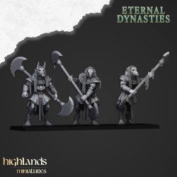 Anubis Guard x 3 - Druk 3d - Highlands Miniatures