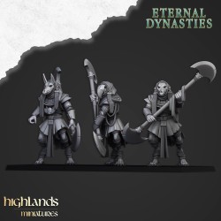 Anubis Guard x 3 - Druk 3d - Highlands Miniatures