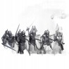 Skeletal Guard with hand weapons and shields x7 + CMD-Highlands Miniatures